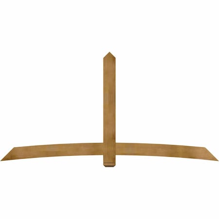 Ekena Millwork Bellingham Rough Sawn Timber Gable Bracket, Western Red Cedar, 108"W x 54"H x 4"D x 6"F, 12/12 Pitch GBW108X54X0406BEL00RWR
